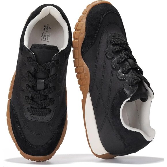 Shoes - Women's Cloud Lightweight Foam Insole Walking Shoes Footwear Sneakers Black